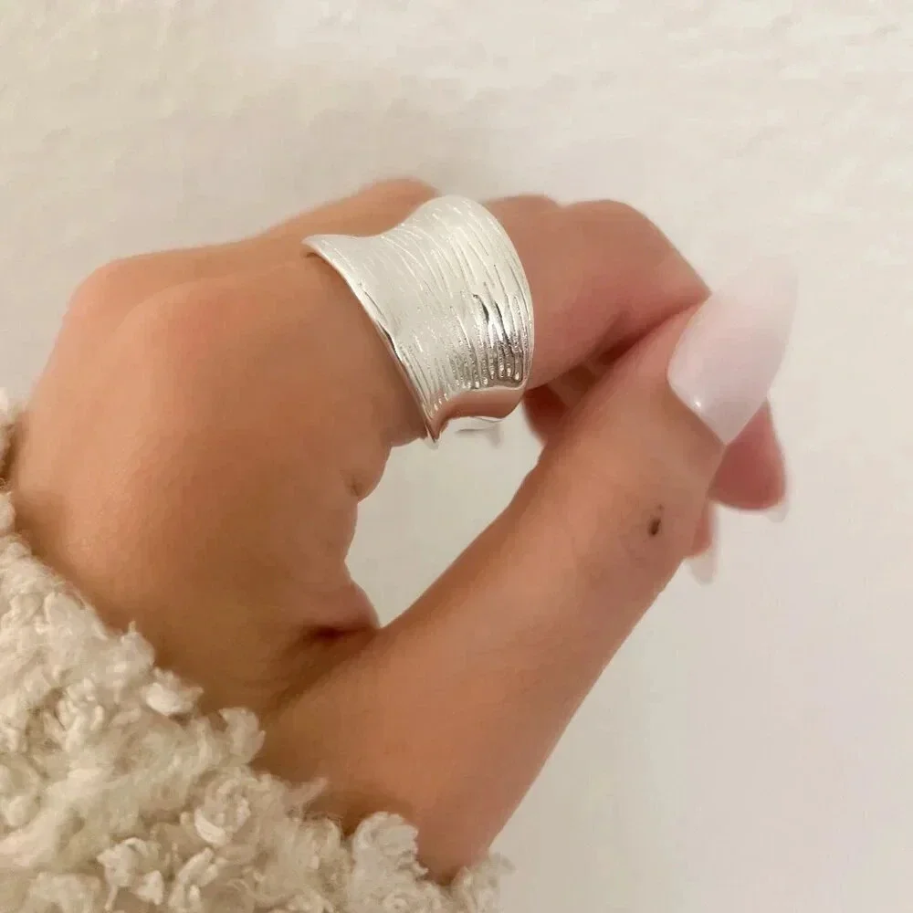 925 Sterling Silver Chunky Ring Thick Ring Silver Statement Ring Bold Ring
